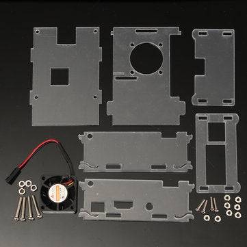 Transparent Acrylic Case Shell Enclosure Box with Fan For Raspberry Pi 3B/2B/B+