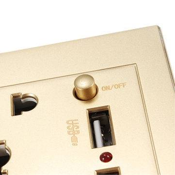 Universal 2100mA 5V 2 USB Wall Socket AC 110-250V Home Wall Charger