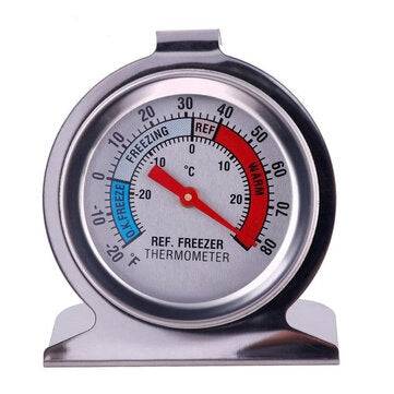Refrigerator Freezer Thermometer Stainless Steel Dial Dail Type Fridge Temperature Warehouse Superma