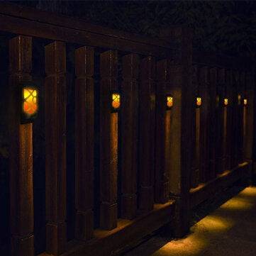 Outdoor Solar Garden Flame 96LED Light Flame Flickering Effect Outdoor Wall Lamp Waterproof