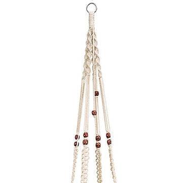 Macrame Flower Pot Planter Holder Basket Hanging Rope with Beads for Home Indoor Outdoor Decorations