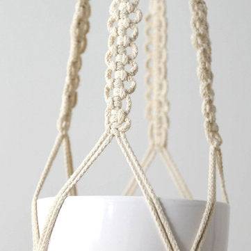 Macrame Flower Pot Planter Holder Basket Hanging Rope with Beads for Home Indoor Outdoor Decorations
