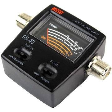 NISSEI RS-40 Power SWR Meter Measurable Range 200W for Two Way Radio with Adapter Connector