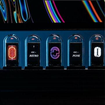 Pseudo-glow Tube Programmable Display IPS Screen RGB Clock Desktop Creative Ornaments Digital Clock