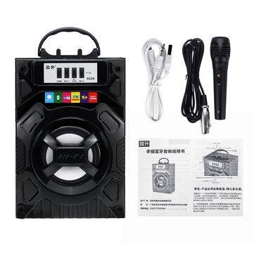 Portable bluetooth Subwoofer Speaker Outdoor Wooden Box U Disk Square... (MODEL: A | COLOR.: BLACK1)