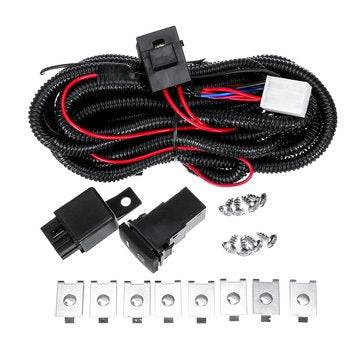 Pair LED DRL Daytime Running Lights White Fog Lamps Yellow with H16 Halogen Bulbs For Toyota Hiace 2