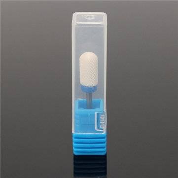 Round White Nails Drill Bits Electric Nail Grinding Machine Head Ceramic Mounted Point Polish Tool