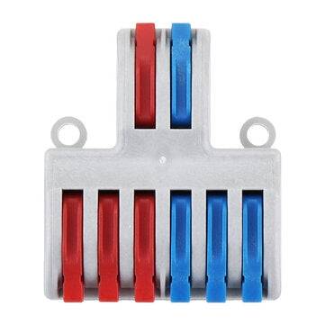 SPL-62 Two Groups of Parallel One-in Three-out Splitter Terminal Wire Connector