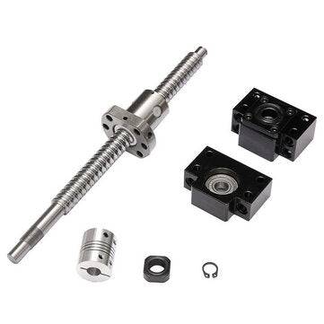 SFU1605 Ball Screw Length 250mm with 1 Set BK/BF12 Supports and 6.35mm x 10mm Coupler for CNC