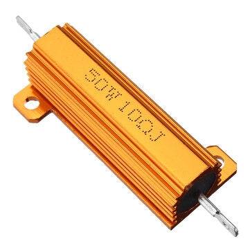 RX24 50W 10R 10RJ Metal Aluminum Case High Power Resistor Golden Metal Shell Case Heatsink Resistanc
