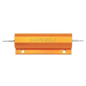 RX24 100W 2R 2RJ Metal Aluminum Case High Power Resistor Golden Metal Shell Case Heatsink Resistance