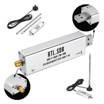 RTL-SDR V3 RTL2832 1PPM TCXO HF BiasT SMA Software Defined Radio + Antennas