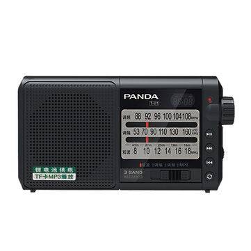 Panda T-01 Radio FM AM SW Three Band Radio Portable Retro Semiconductor Radio (COLOR.: BLACK)