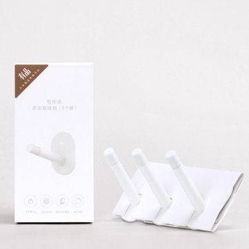 Happy Life 3PCS 8H Adhesive Multi-function Hooks / Wall Mop Strong Hook Holder For Bathroom Bedroom