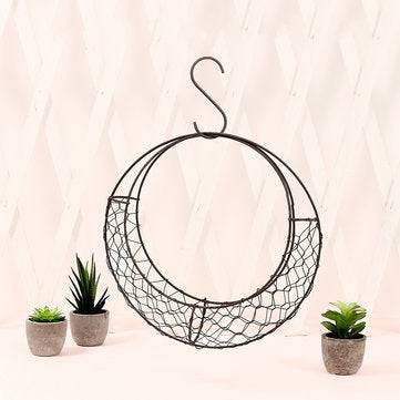 Hanging Flower Pot Iron Wall Succulent Planters Rustic Plant Holder Home Decorations