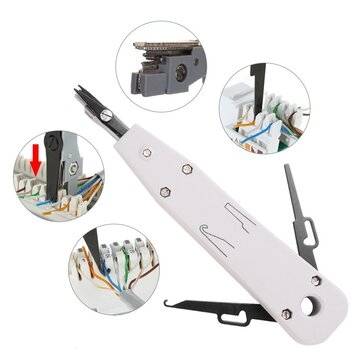 Handskit Network Cable Pliers Screwdriver Wire Stripper Tool Set with Cable Tester Spring Clamp Plie