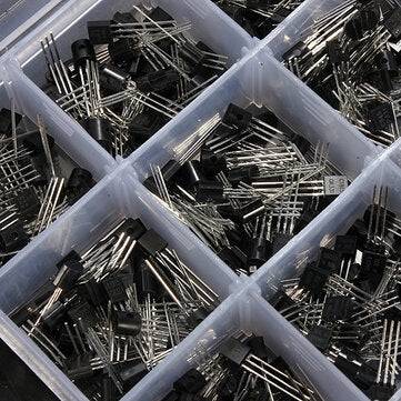 Geekcreit 600 Pcs 15 Value x 40 Pcs Transistor TO-92 Assortment Box Kit With Box