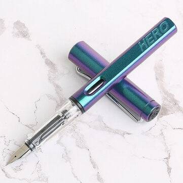 Hero 359 Fountain Pen 0.38mm EF Nib Calligraphy Correction Writi... (SIZE 3: 0.38MM | COLOR.: GREEN)