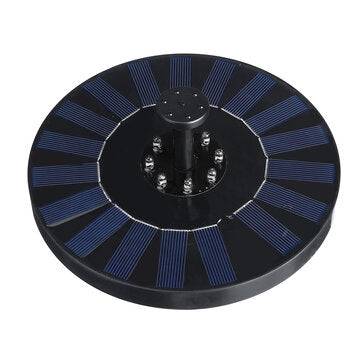 LED Light Solar Pump Powered Floating Water Fountain Garden Birdbath Pond