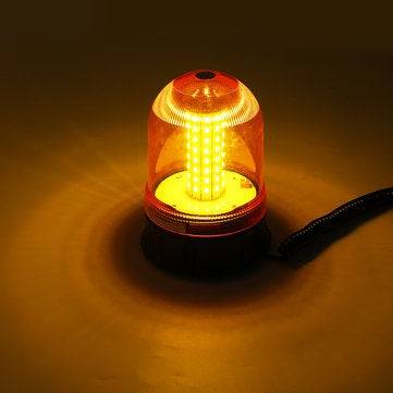 DC12-24V 80LEDs Magnetic Roof Rotating Flash Amber Beacon Strobe Tractor Warning Signal Light