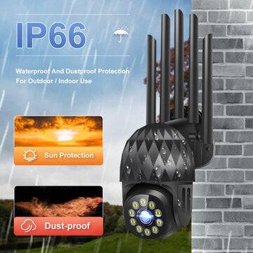 Guudgo 1080P 10 LED Outdoor PTZ IP Camera Two Way Audio Wifi Camera Auto Waterproof Night Vision CCT
