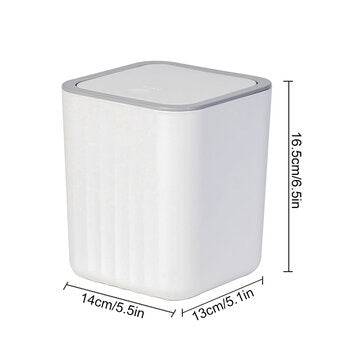 Desktop Mini Trash Can Press Type Garbage Can Waste Container for Office Home