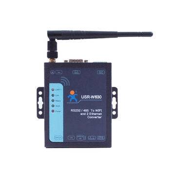 Dual Network Port WiFi Serial Server RS485/232 Serial Port to Wi-Fi Ethernet USR-W630