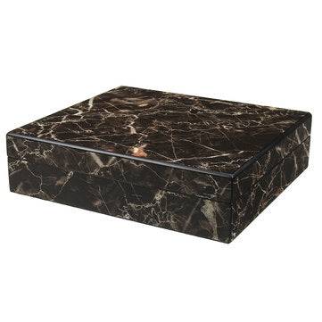 Black Cedar Wooden Storage Case Humidor Box With Humidifier Hygrometer