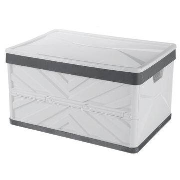 Auto Car Trunk Storage Organizer Collapsible Home Car Storage Box (COLOR.: GREYWHITE)
