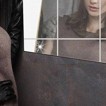 9Pcs 1515cm Mirror Sheets Square Non Glass Mirrors Tiles Self Adhesive Mirror Wall Sticker