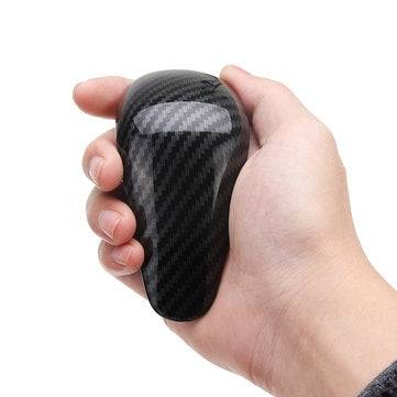 Car Styling Automatic Speed Gear Shift Knob Head Carbon Fiber Cover Sticker For Audi