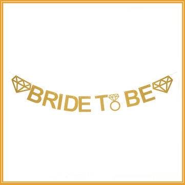Bride To Be Wedding Veils Ring Crown Bridal Sash Party Decoration Set Gold Color Wedding Decor