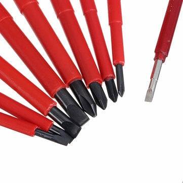 9Pcs Electricians Insulated Magnetic Screwdrivers Hand Screwdriver Tools Set Multifunctional Insulat