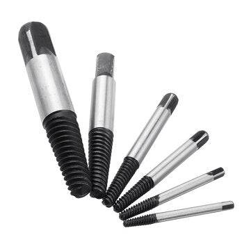 6pcs Damaged Screw Extractor Set Easy Out Broken Nut Screw Bolt Remover Kit