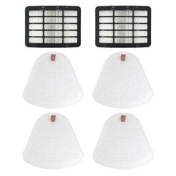 6pcs Replacements for Shark nv350 Vacuum Cleaner Parts Accessories HEPA Filters*2 Filter Cottons*4