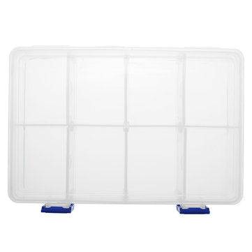 8 Grids Transparent Storage Box Double Latch Compartments Parts Container Assortment Organizer
