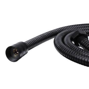 1.5M Black Stainless Steel Bathroom Shower Hose Handheld Water Pipe Fittings Shower Head Hose Replac