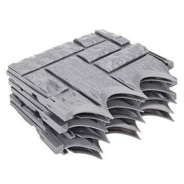6Pcs Plastic Fence Outdoor Garden Lawn Edging Yard Plant Border Panel Paths Garden... (COLOR1: GREY)