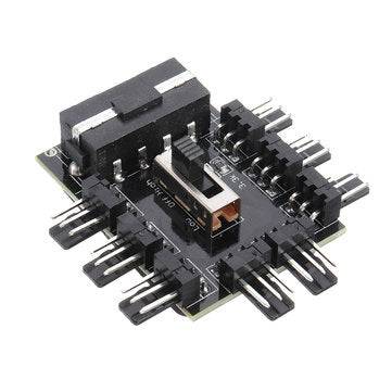 1 to 8 3Pin Fan Hub PWM Molex Splitter PC Mining Cable 12V 4P Power Supply Cooler Cooling Speed Cont