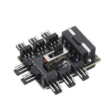 1 to 8 3Pin Fan Hub PWM Molex Splitter PC Mining Cable 12V 4P Power Supply Cooler Cooling Speed Cont