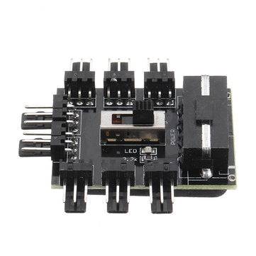 1 to 8 3Pin Fan Hub PWM Molex Splitter PC Mining Cable 12V 4P Power Supply Cooler Cooling Speed Cont