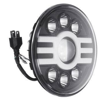 7" Motorcycle Halo Ring LED Headlight Front Light IP68 For Yamaha For Honda For Kawasaki