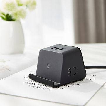 Aigo 5W Wireless Charger Socket 3D Mini Power Strip Socket Outlet 3USB Ports from