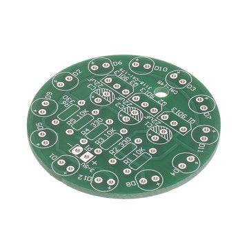 5pcs DIY Yellow LED Round Flash Electronic Production Kit Component Soldering Training Practice Boar