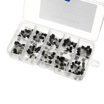 600pcs 10 Values Transistor Assortment Kit Transistors Box Pack 60pcs Each Value S9012 S9013 S9014 1