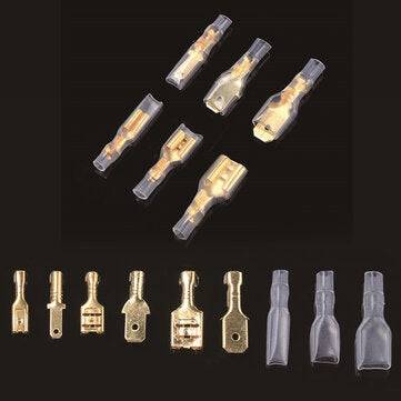 540PCS Non-insulated Male and Female Spade Crimp Terminal Connector Assorted Kit 2.8mm/4.8mm/6.3mm w
