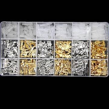 540PCS Non-insulated Male and Female Spade Crimp Terminal Connector Assorted Kit 2.8mm/4.8mm/6.3mm w