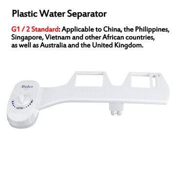 Bidet White Double-head Bidet Attachment Portable Manual Plastic Toilet (SIZE: 1/2INCH)