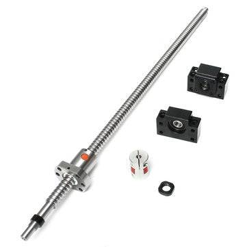 500mm SFU1605 Ball Screw with BK12 BF12 Supports and 6.35x10mm Coupler for CNC