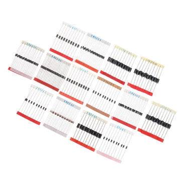600pcs Fast Switching Schottky Diode Assorted Kit 1N4001 1N4004 1N4007 1N5408 UF4007 FR207 1N5817 1N